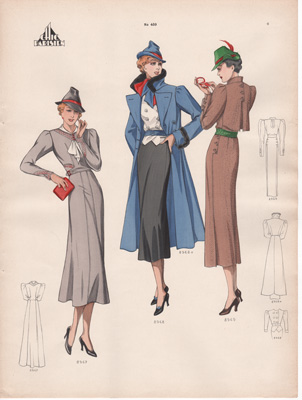 vintage French fashion prints